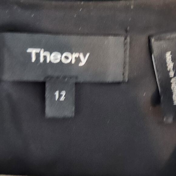 Theory Wool Blend Black Button Wide Leg High Neck Jumpsuit Womens Size 12 - Picture 4 of 6